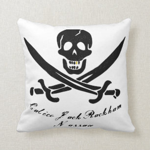 Almofada Calico Jack Nassau Pirate Flag Jolly Roger
