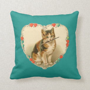 Almofada Calico Kitten em Coração