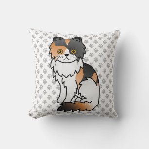 Almofada Calico Persa - Cartoon Cat & Paws