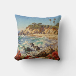Almofada California Beach | Impressionist Coastal Art