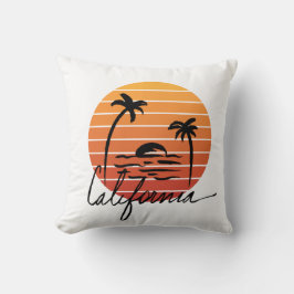 Almofada Califórnia e retro o pôr do sol