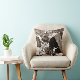 Almofada California Lumberjacks ao lado de Fallen Redwood 1