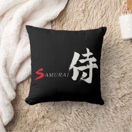 Almofada Caligrafia Japonesa Kanji Samurai