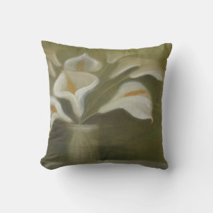 Almofada Calla Corta Flores Em Vaso Artístico-Vazio