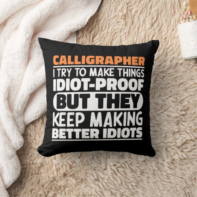 Almofada Calliógrafo, Tento Fazer Coisas Engraçadas (Cobertor)