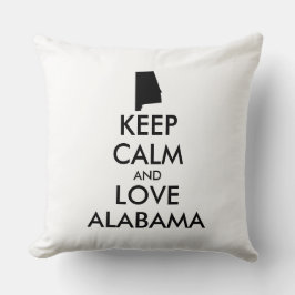 Almofada CALMA DE MANUTENÇÃO personalizável e ALABAMA AMOR