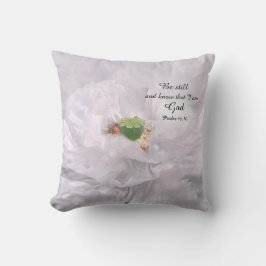 Almofada Calmando o Blossom com uma mensagem de Bíblia