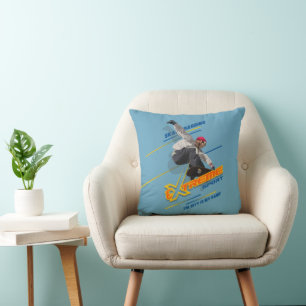 Almofada Cama de Lançamento Esporte Radical Retro Skateboar