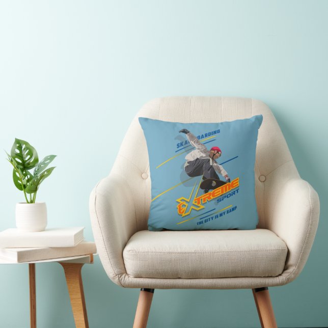 Almofada Cama de Lançamento Esporte Radical Retro Skateboar (Cadeira)