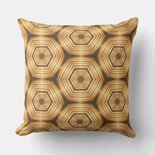Almofada Camadas de ouro Decorativa de Design Hexagonal (Frente)