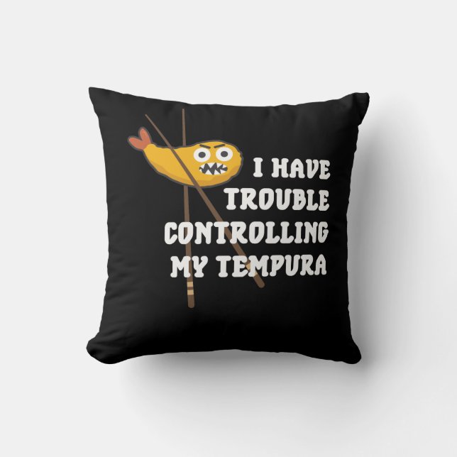 Almofada Camarões Fritados com Tremores de comida Japoneses (Frente)