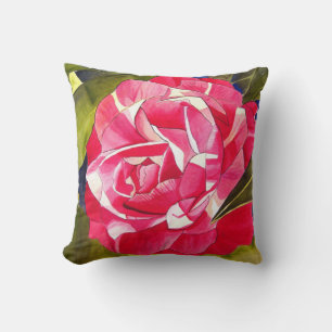 Almofada Camélia do rosa quente floral
