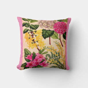Almofada camellia, forsythia, rododendron e acácia