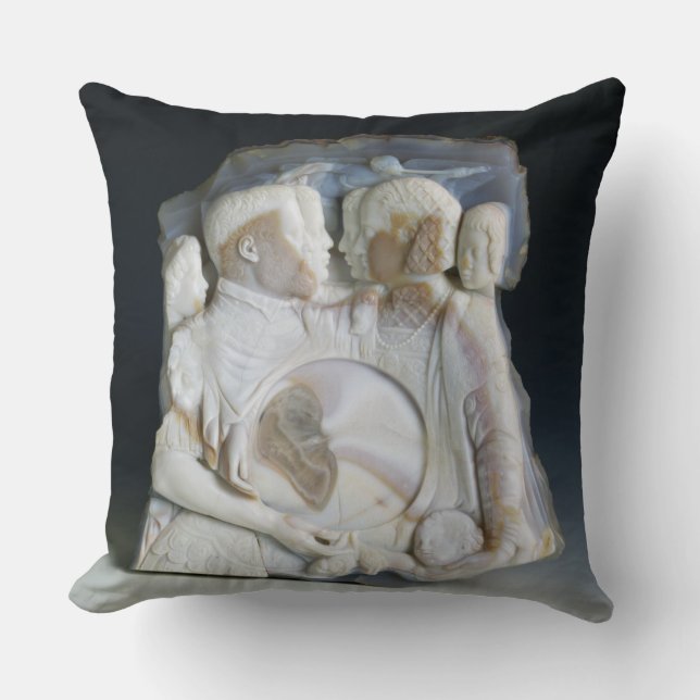 Almofada Cameo que descreve Cosimo de Medici (1519-74) e (Frente)