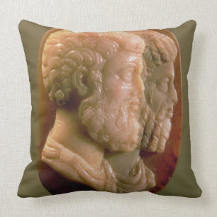 Almofada Cameo que descreve Marcus Aurelius (121-180) e