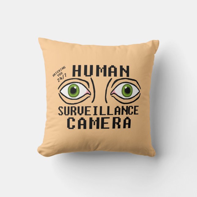 Almofada Câmera de Vigilância Humana Humor Seco (Frente)