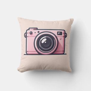 Almofada Câmera Fotográfica Pink Snapshot Shoot Fashion Mod