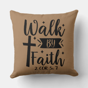Almofada Caminhada por Faith 2 Corinthians 5:7