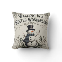 Caminhando em uma Wonderland de inverno Snowman