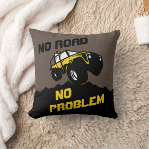 Almofada Caminhão Amarelo Off Road Sem Estrada Sem Problema