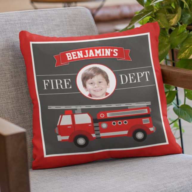 Almofada Caminhão de Bombeiros Personalizado com Nome para  (Criador carregado)