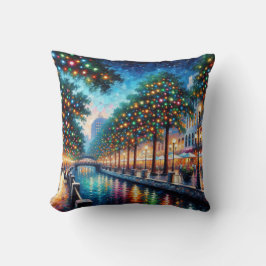 Almofada "Caminho de Ribeira Luminoso: Noites de Natal"