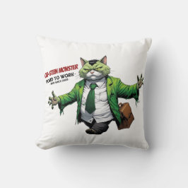 Almofada Camino monstruoso al trabajo – Gato Frankenstein