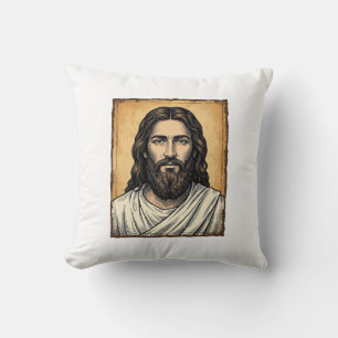 Almofada Camisa com Desenho de Retrato Religioso Gravado Vi