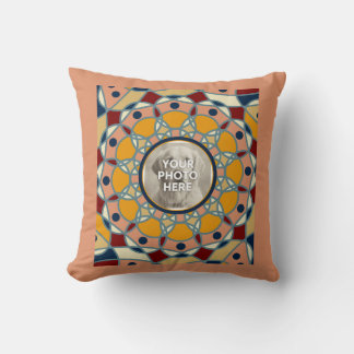 Almofada Camisa de Bebê com Design de Mandala de Foto Perso