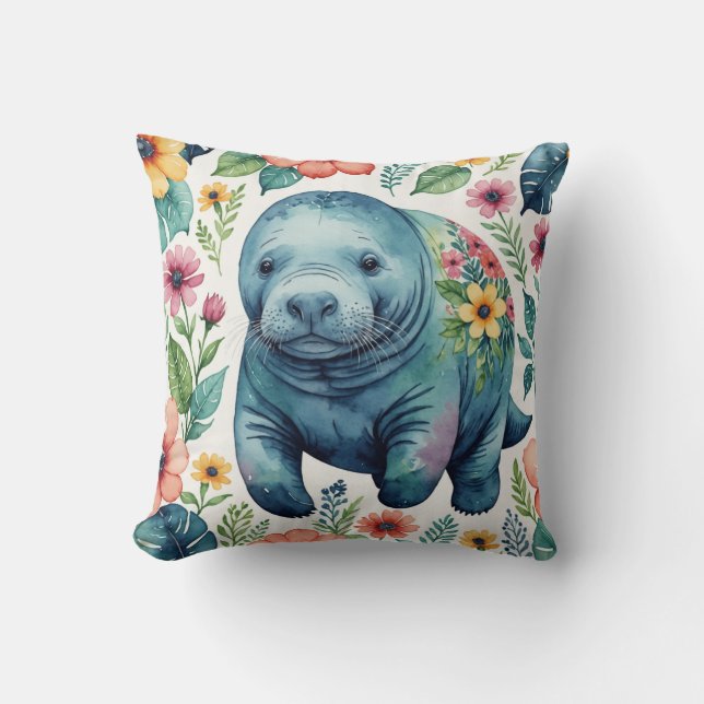 Almofada Camisa de bebê Manatee (Frente)