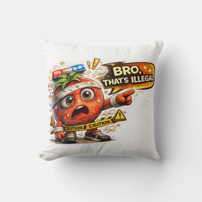 Almofada Camisa de desenho animado engraçado meme "Bro That (Frente)