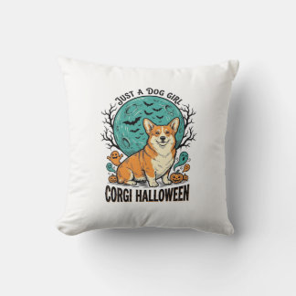 Almofada Camisa de Halloween de Corgi para Meninas que Amam