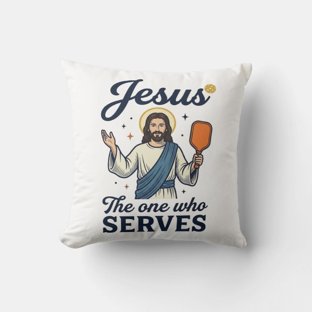 Almofada Camisa de Jesus Pickleball O Que Serve (Frente)