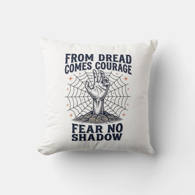 Almofada Camisa de Motivação de Terror com Citação de Corag (Frente)