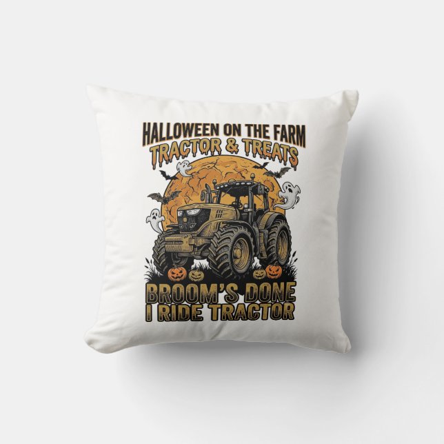 Almofada Camisa de Trator de Halloween Camisa de Bruxa Dive (Frente)