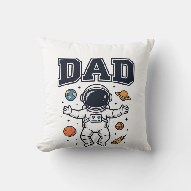 Almofada Camisa do Papai Astronauta Espaço Vetor Design_1 (Frente)