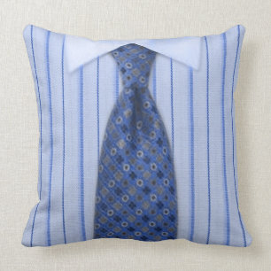 Almofada Camisa dos homens e travesseiro decorativo azuis