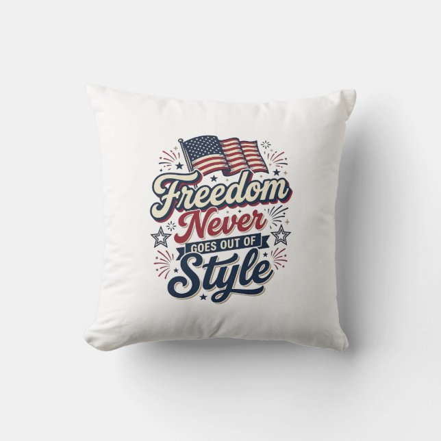 Almofada Camisa Patriótica Liberdade Nunca Sai De Moda De (Frente)