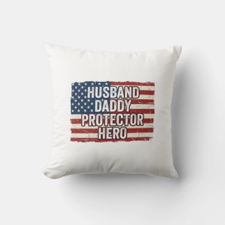 Almofada Camisa Patriótica Marido Papai Protetor Herói Band