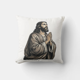 Almofada Camisa Religiosa Homem Orando Gravura Vintage Desi