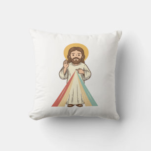 Almofada Camisa Vetorial de Bênção Religiosa Vintage Design