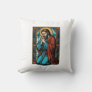 Almofada Camisa Vetorial Figura Religiosa Orando Vintage De