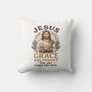 Almofada Camisa Vintage Jesus Boliche Gráfico Cristão_1