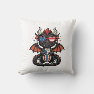 Almofada Camisa Vintage Vector Design de Dragão Bebê Patrio