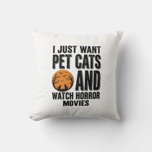 Almofada Camisas de Halloween Vintage de Terror de Gatos de