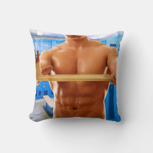 Almofada CamisaSlipperyJoe do homem musculoso sem abs peito
