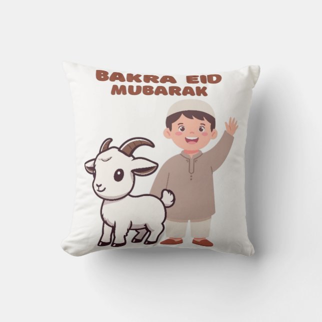 Almofada Camiseta de celebração do Eid para crianças - Bakr (Frente)