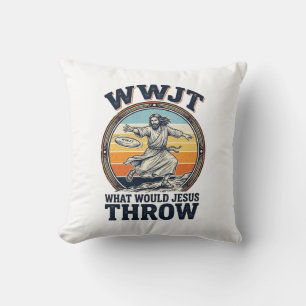 Almofada Camiseta de Disco Vintage WWJT O Que Jesus Lançari