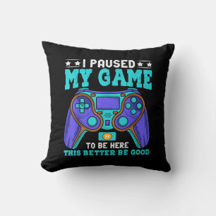 Almofada Camiseta de Gamer Meninos Homens Crianças Adolesce