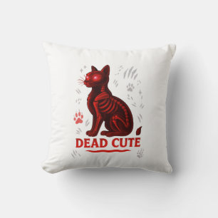 Almofada Camiseta de Gato de Halloween - Dead Cute